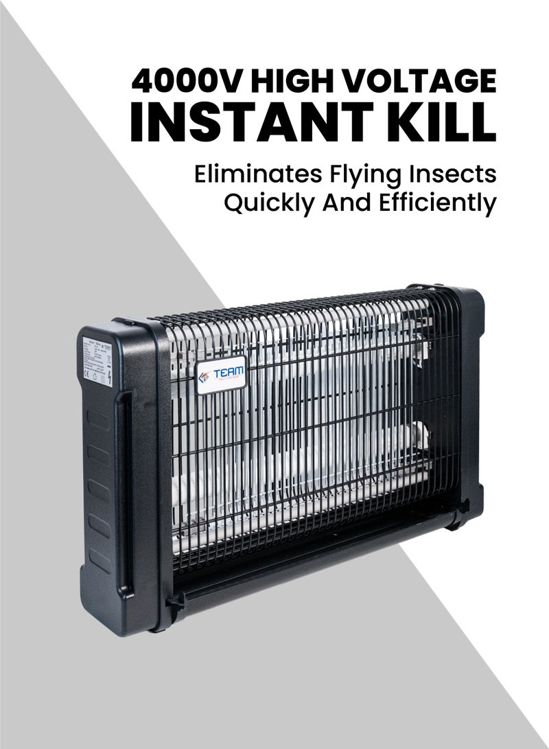 TEAM Electric Insect Killer | 4000V High Voltage Mosquito & Fly Zapper | UV Light Bug Trap for Home, Office, Restaurants | Chemical-Free Pest Control - Image 3